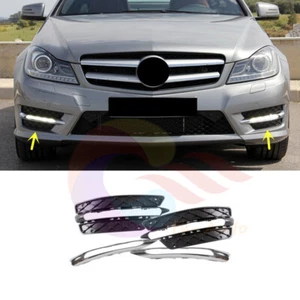 ★ Juego de rejilla de parachoques delantero + borde cromado para Mercedes W204 C300 Sport / C204 cupé - Imagen 1 de 12