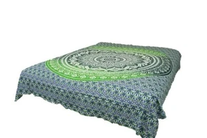 AamiraA Hippie Green Shades Mandala Tapestry Ombre Wall Hanging Throw Dorm - Picture 1 of 9