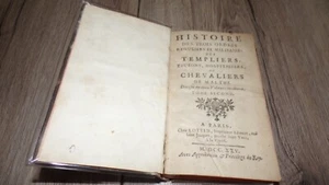 Histoire... des Templiers, Teutons, Hospitaliers, de Malthe 1725 - Tome Second - Picture 1 of 12