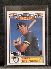 1989 Topps Glossy All-Star Terry Steinbach #9 Oakland Athletics