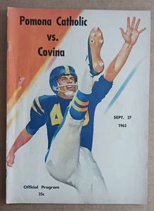 Pomona Catholic vs Covina Official Program 1963 High School Football - Bild 1 von 7