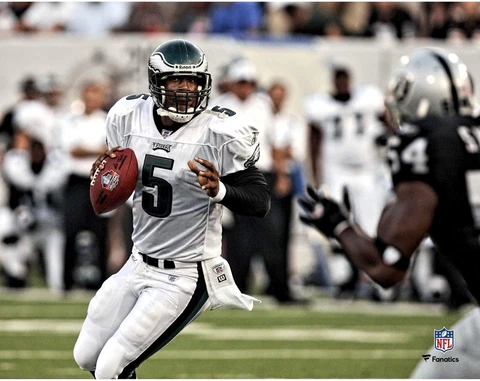 Donovan McNabb Philadelphia Eagles Unsigned Dropping Back to Pass Photo Cover