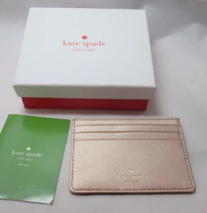 Kate Spade Credit Card Holder Rose Gold NWOT Includes Box - Picture 1 of 4