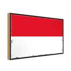 Holzschild Holzbild 30x40 cm Monaco Fahne Flagge Geschenk Deko