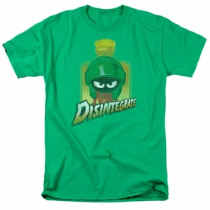 Looney Tunes Disintegrate T Shirt Mens Licensed Toons Marvin the Martian Green - Picture 1 of 2