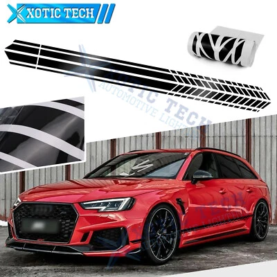 Car Side Skirt Door Racing Sporty Graphic Vinyl Decal Sticker For Audi A4 A3 A5 - Image 1 of 4
