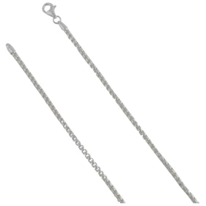 Cadena de collar de plata esterlina media redonda caja 050 2,5 mm italiano italiano italiano italiano sólido .925 - Imagen 1 de 8