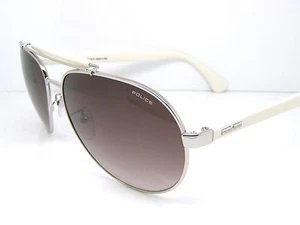 Police Stunning Cool Sunglasses S8644 579 White Aviator Fashion Accessory New - Picture 1 of 1