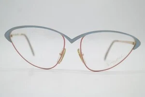 Vintage Brille Brendel DM 2 30 Blau Pink Gold Oval Brillengestell eyeglasses - Bild 1 von 6