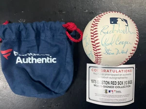 Fanatics under wraps 1975 Boston Red Sox Team 13 signed Auto Autograph MLB Holo - Picture 1 of 9