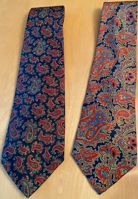 LOTE DE GRAVATAS MASCULINAS DE SEDA PAISLEY JOHN WEITZ PARA CAMPOS MARSHALL - Imagem 1 de 2