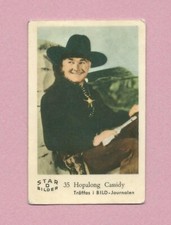 1963 Dutch Gum Card Star Bilder D #35 William Boyd as Hopalong Cassidy