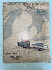 1969 Rand mc Nally’s Road And Reference Atlas Pontiac GTO 442 Olds - Bild 1 von 24