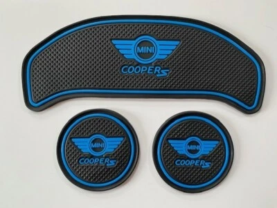 MINI (F54) CLUBMAN COOPER 'S' 2016 - 2020 (3 PEZZI) SET PAD CANCELLO INTERNO BLU - Immagine 1 di 3