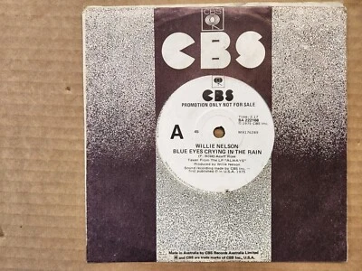 WILLIE NELSON - BANDERA/ BLUE EYES CRYING IN THE  RAIN-   PROMO Single near mint - Image 1 of 2