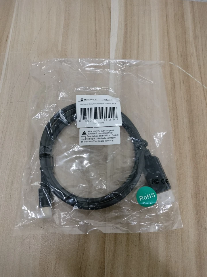Monoprice 13372 MINI DP 1.2 TO DP 1.2 CABLE 3FT