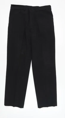 Farah Unisex Black Straight Leg Trousers Size 34 - Image 1 of 4