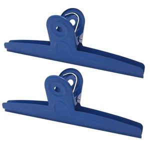 Extra Large Bull Clips 2 Pack 12 Inch Blue Jumbo Stainless Steel Clips Paper ... - Bild 1 von 7