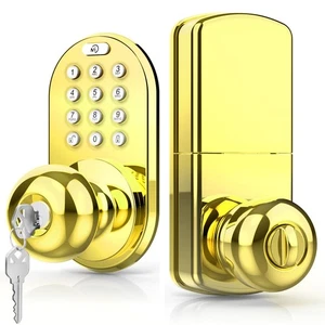 Cerradura de perilla de puerta con teclado de entrada sin llave, cerradura digital inteligente electrónica mejorada para... - Imagen 1 de 7