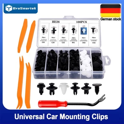 100Tlg Auto KFZ Spreiznieten Sortiment Autotür Innen Befestigung Clips Kit Set - Bild 1 von 4