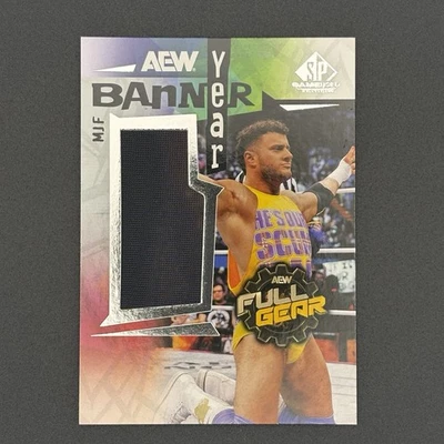 2025 Upper Deck SP Game Used AEW MJF Banner Year Full Gear Relic Patch - Image 1 of 2