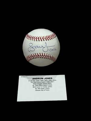 Andruw Jones Signed MLB Baseball TRISTAR COA Braves 10x Gold Glove Auto HOF - Image 1 of 3