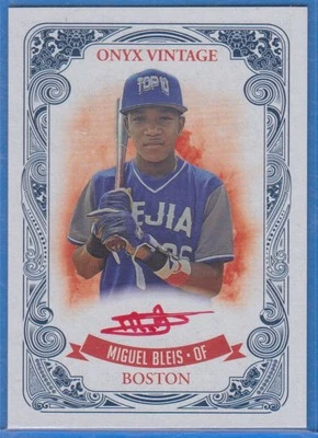 2021 Onyx Vintage Red Ink Auto Miguel Bleis Auto /50 Boston Red Sox #VAMI - Image 1 of 2