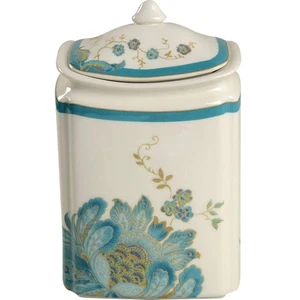 222 Fifth Eliza Teal Medium Canister & Lid 10529614 - Picture 1 of 1