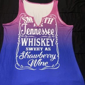 Woman’s tank top size 2XL Tennessee whiskey saying multicoloured - Picture 1 of 8
