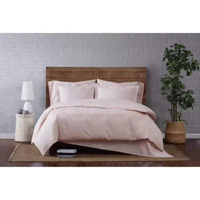 3pc Full/Queen Classic Cotton Duvet Set Blush - Brooklyn Loom