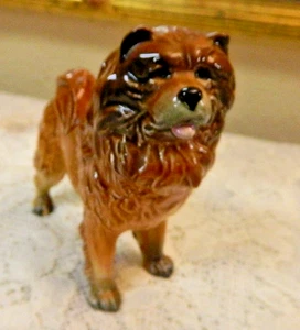 VINTAGE GOEBEL 4.25" CHOW CHOW DOG FIGURINE Golden Color! - Picture 1 of 7