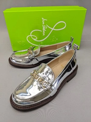 Zapatos mocasines Sam Edelman Christy para mujer plateados suaves, US5M Foto 1 de 4