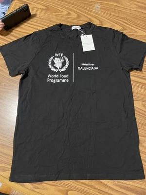 Balenciaga World Food Programme Black T Shirt Unisex Adult Size S/M  - Image 1 of 3