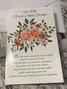 Boda CON SEGUIMIENTO Para La Novia Y El Novio 5”x7.75” Tarjeta De Felicitación Stockwell - Imagen 1 de 12