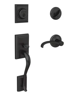 Schlage FC60 CAM 622 WIT CAM Matte Black Single Cylinder Door Handleset - Picture 1 of 7