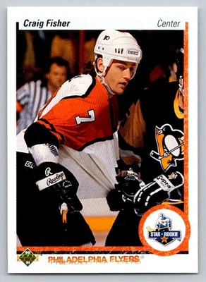 1990-91 Upper Deck #155 Craig Fisher Rookie Card Philadelphia Flyers - Image 1 of 2
