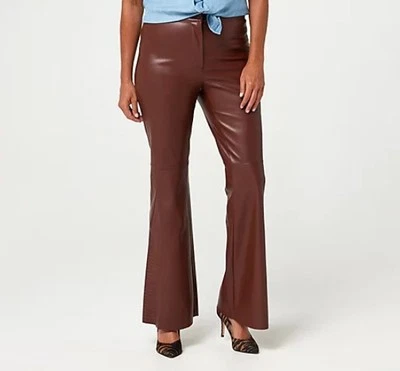 Pantalones Peace Love World Marrón Coñac Regular Imitación Cuero 4 Nuevos Moda Boho Foto 1 de 4