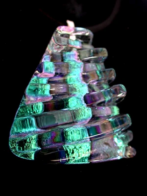 Colgante de vidrio fundido dicroico roto / pieza focal / hecho a mano - TL Gallego  Foto 1 de 4