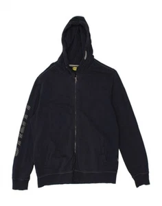 DIADORA Mens Graphic Zip Hoodie Sweater XL Navy Blue Cotton BX14 - Picture 1 of 3