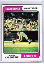 Bobby Valentine, 1974 Topps Card #101, California Angels