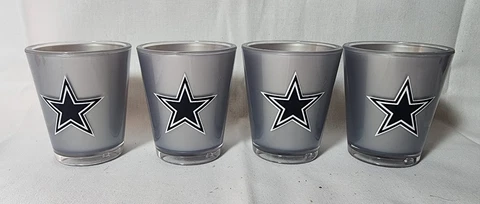4 NEW-Dallas Cowboys Shot Glasses-🏈🏈🏈 Cover