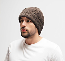 Unisex Adult Alpaca Cable Beanie Cup Charcoal color The Shipping Free Australia