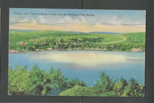 Ca 1947 Post Card Watkins Glen NY Shows Seneca Lake & Harbor - Picture 1 of 1