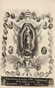 Homenaje a la Virgen de Guadalupe 12/12/1929 postcard PC 1.17 - Picture 1 of 1