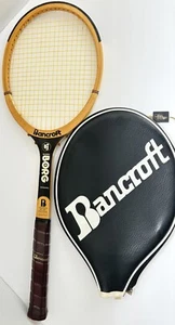 Vintage Bancroft Wood Tennis Racquet 4 1/2 L with Cover - Picture 1 of 17