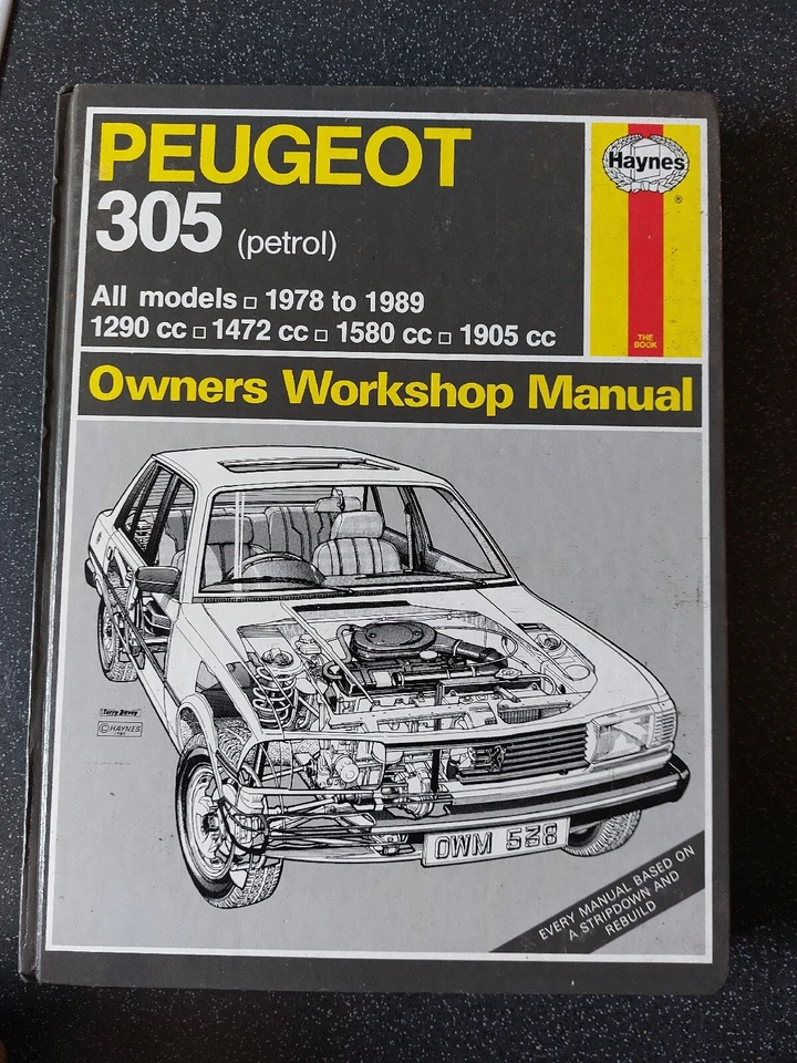 PEUGEOT 305 PETROL 1978-1980 1290cc 1472cc HAYNES OWNERS WORKSHOP MANUAL - Image 1 of 1