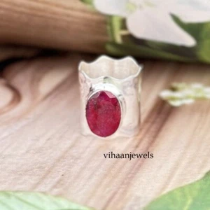 Pink Ruby Gemstone 925 Sterling Silver Ring Birthday Gifts Jewelry SD-224 - Picture 1 of 11