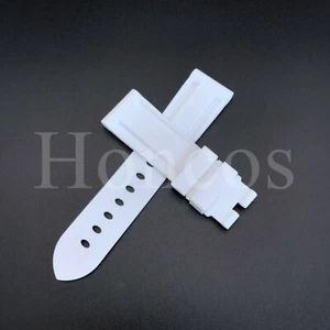 22 24 26 MM White Soft Rubber Sport Diver Watch Band Strap Fits for Invicta US - Picture 1 of 4
