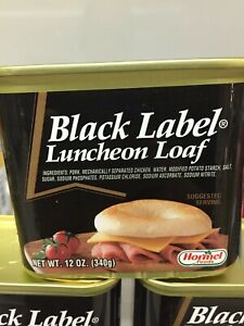 Black Label Luncheon Loaf Lot of 4 Hormel Foods Net wt 12 Oz 340g Per Can