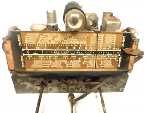 RADIO DA TAVOLO vintage SILVERTONE 48765: CASSA non testata con tutti gli 8 TUBI - Foto 1 di 7